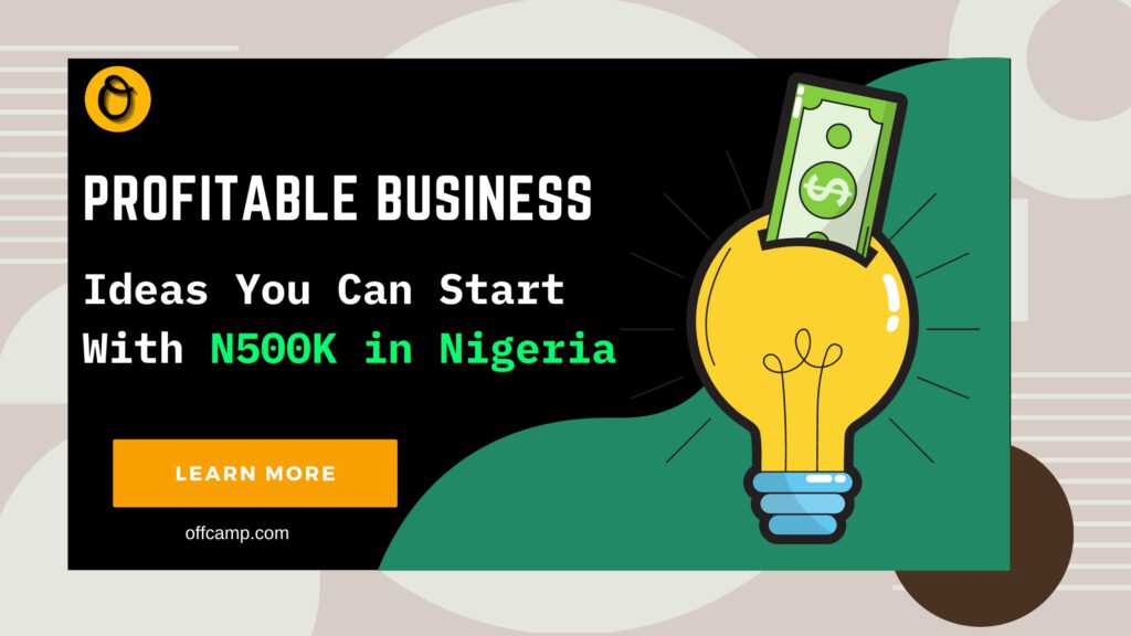 Entrepreneurs in Nigeria embarking on profitable ventures with a startup capital of N500K.
