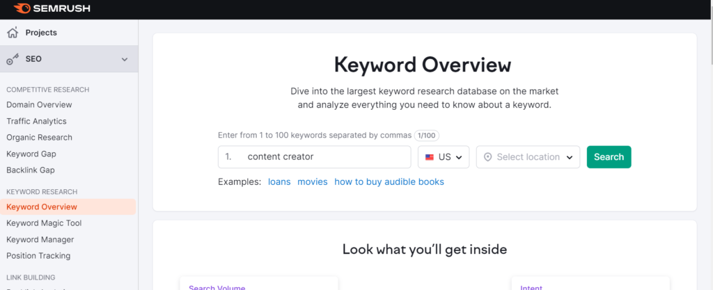 Do Keyword Research Using Semrush Before starting Content Creation