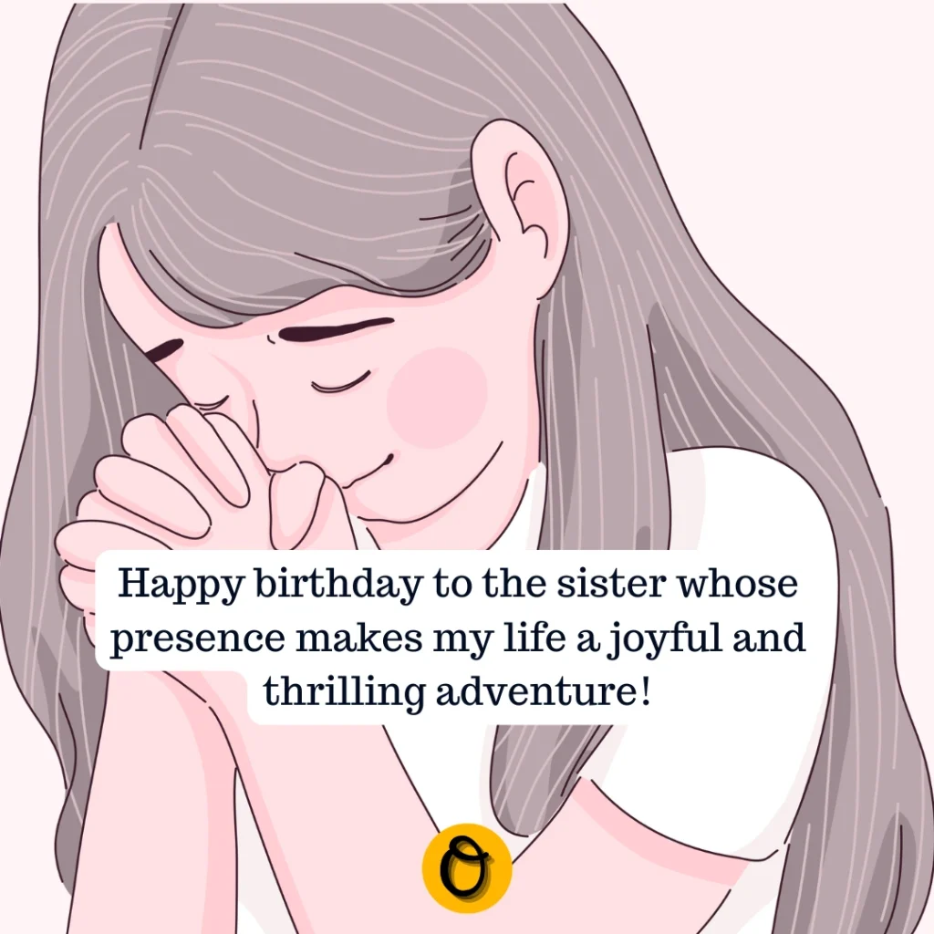 Birthday wishes for sister on a sweet pink card