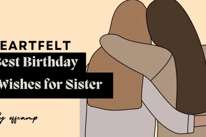 Unique birthday wishes for sister on a bold banner