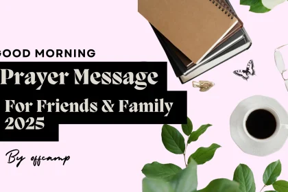 Friend reading good morning prayer message on smartphone with peaceful morning sunlight