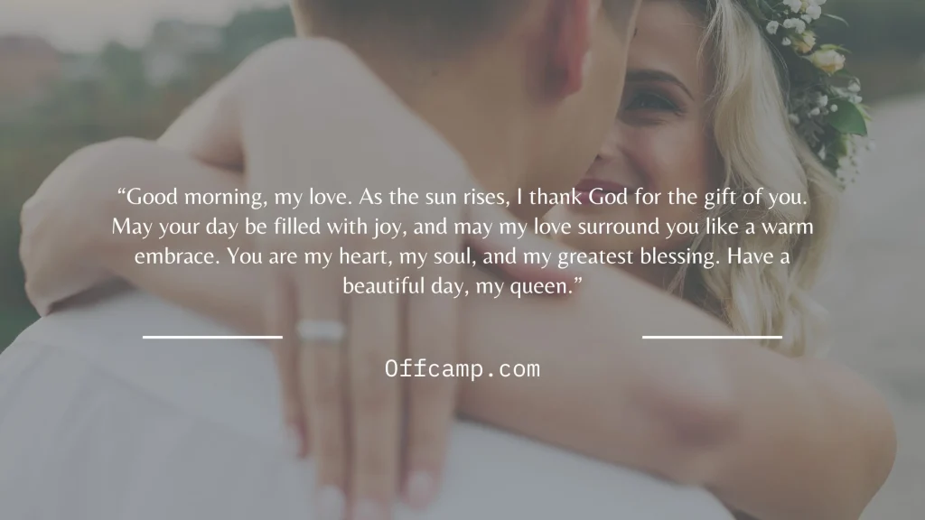 Couple praying together at sunrise - morning prayer for wife inspiration