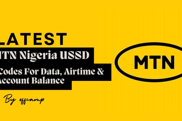 Screenshot of MTN Nigeria USSD codes menu for data