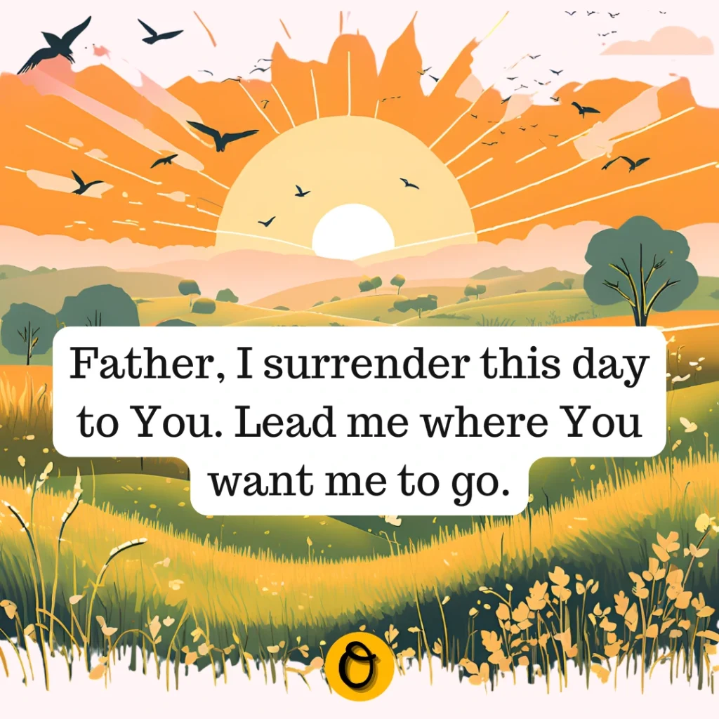 Man reading good morning prayer from Bible