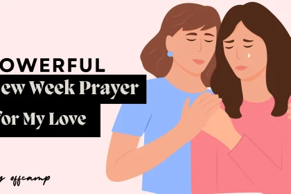 Partners praying together for new week blessings