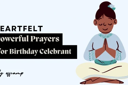 Prayer for birthday celebrant being shared during family celebration