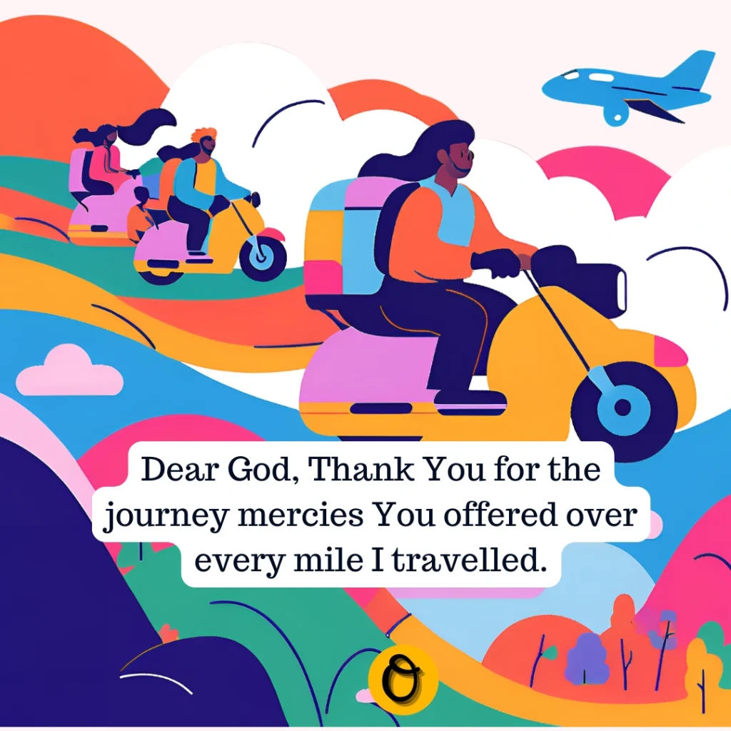 Family praying for journey mercies before travel