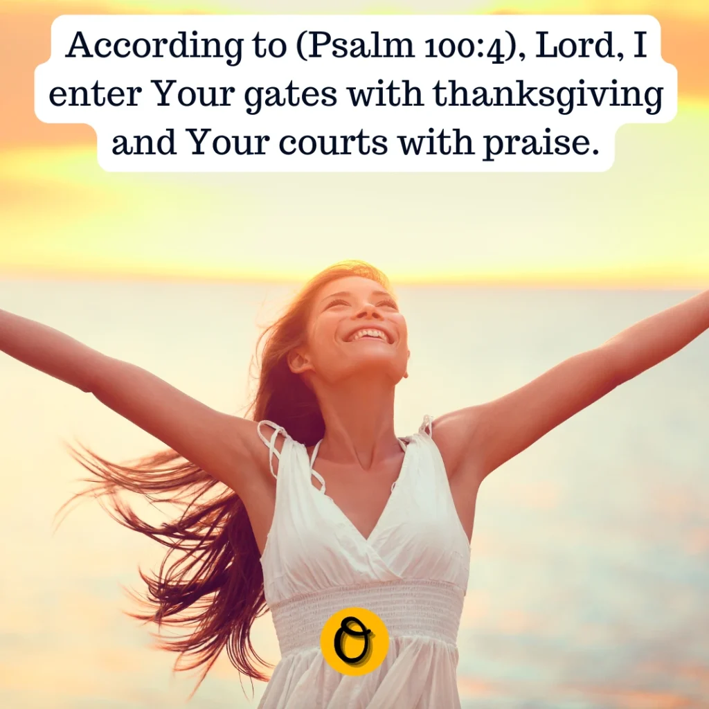 Person praying using thanksgiving prayer points with scriptures