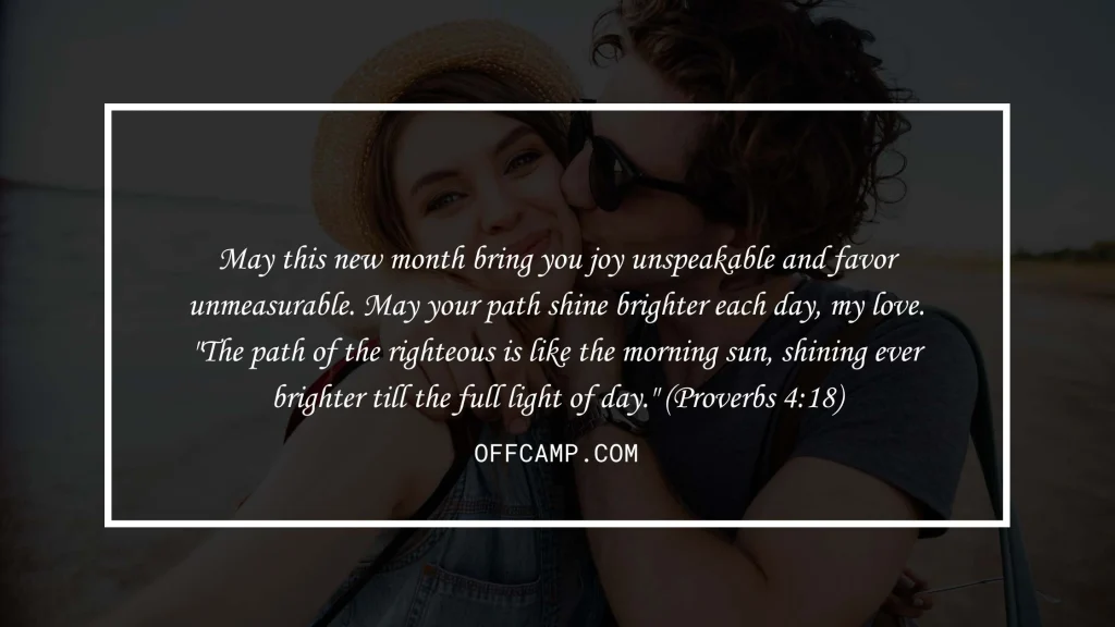 Married couple sharing spiritual new month blessings during morning devotion time