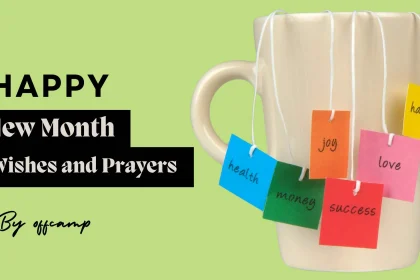 Inspirational happy new month wishes and prayers card design