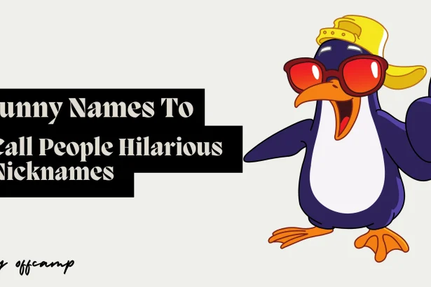 Classic silly nicknames chart showing funny names to call people