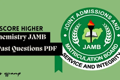 Student studying from chemistry JAMB PDF material