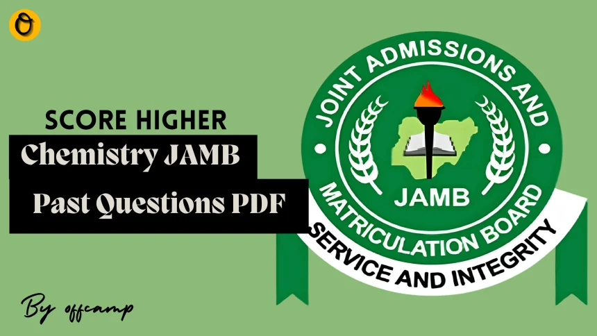 Student studying from chemistry JAMB PDF material