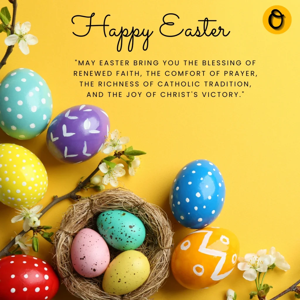 Catholic religious Easter greetings with Paschal candle