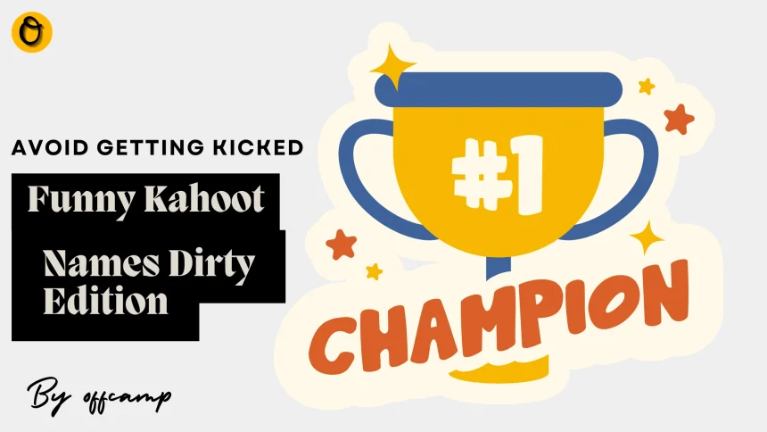 Funny Kahoot names dirty word examples on classroom screen