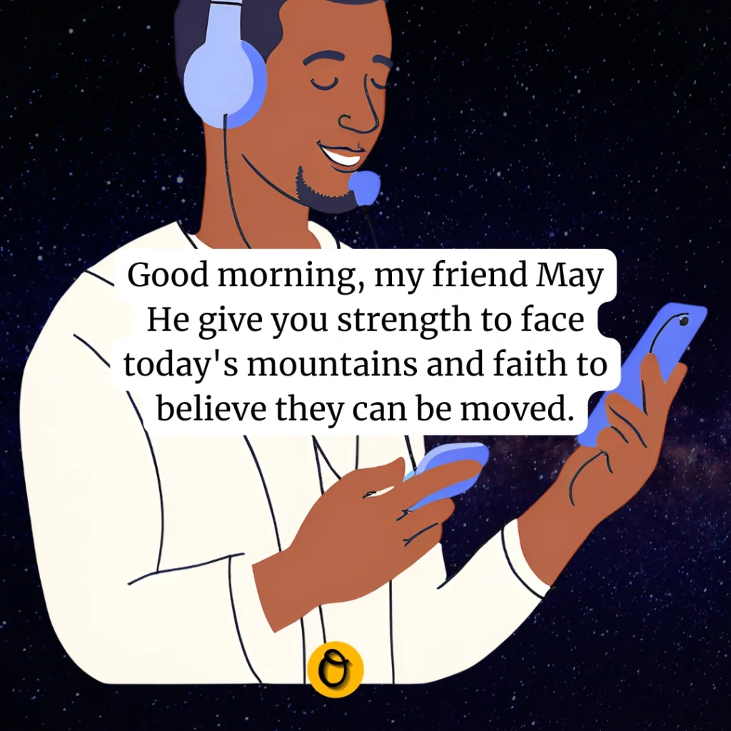 Sunrise with text overlay of good morning prayer for friend