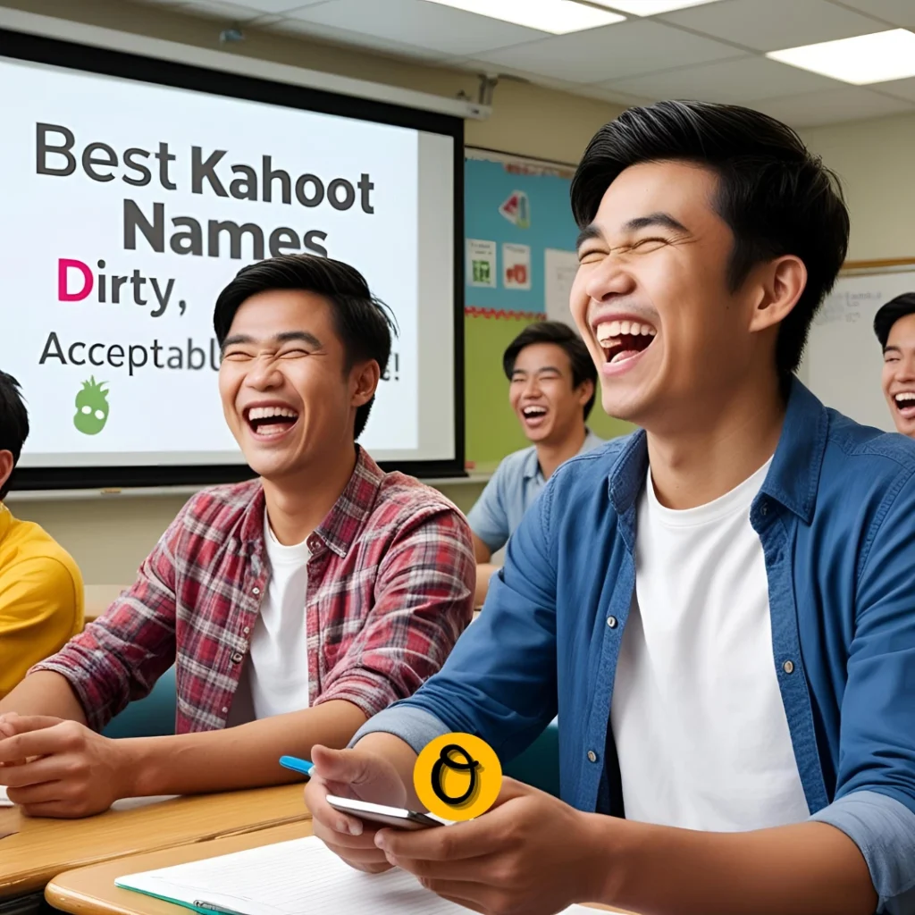 Classroom reactions to funny Kahoot names on leaderboard