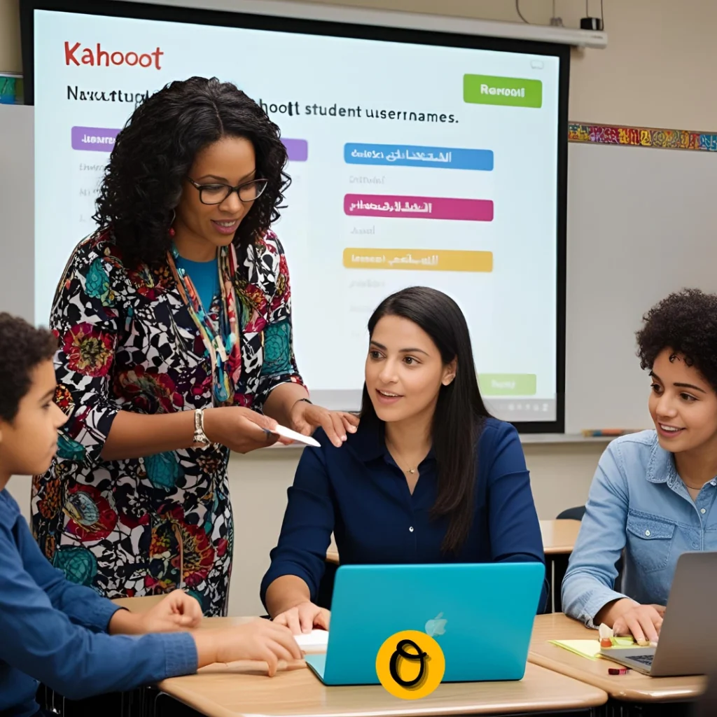 Teacher reviewing student usernames during Kahoot setup