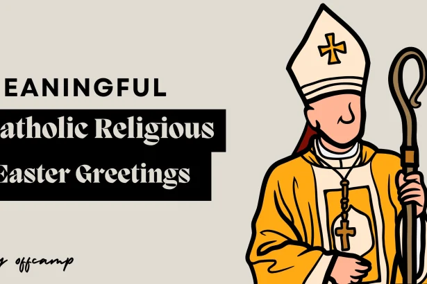 Traditional Catholic religious Easter greetings with scripture references