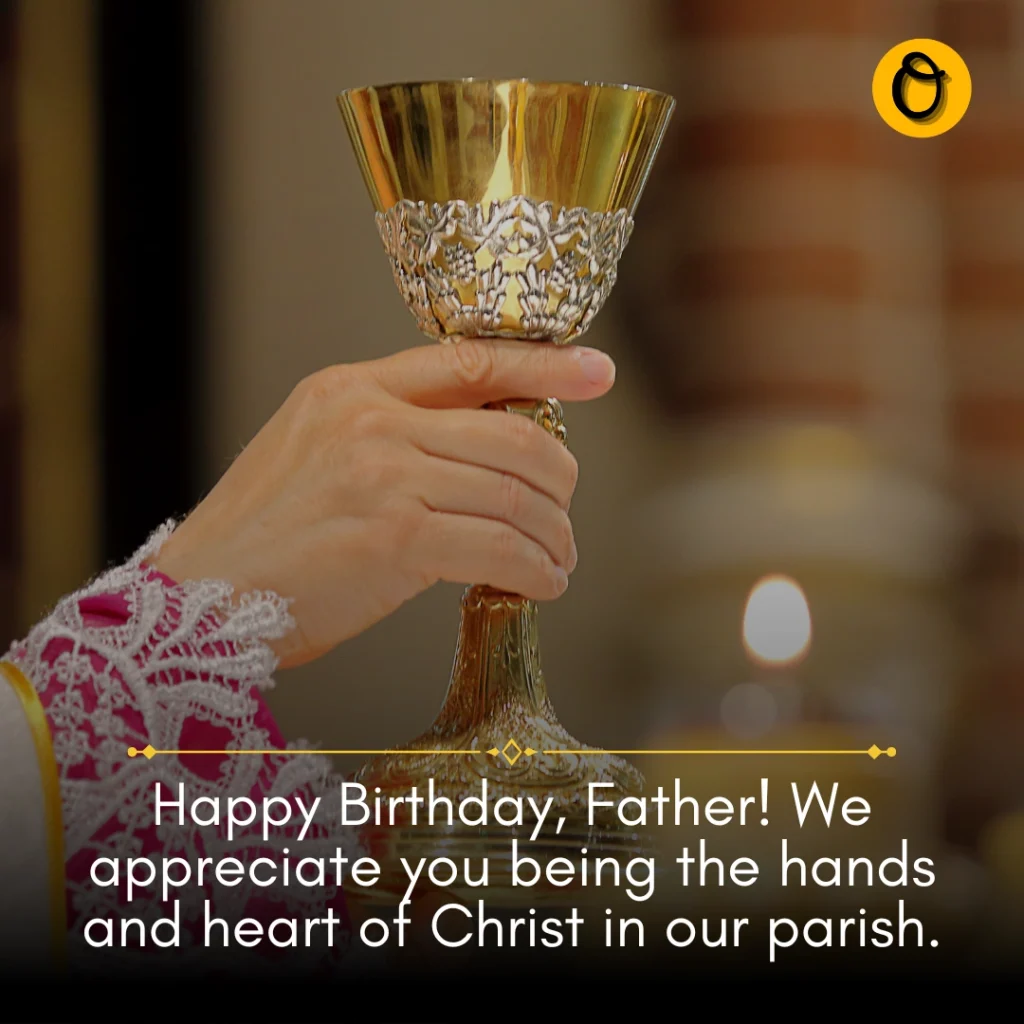 Touching birthday wishes for catholic priest