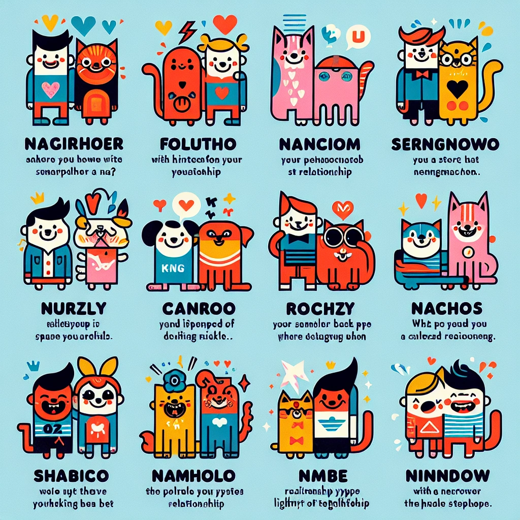 Collection of funny names to call people organized by relationship type