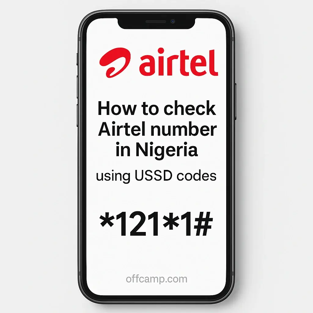 How to check Airtel number Nigeria using USSD codes *121*3*4# and *310# on smartphone screen showing instant results