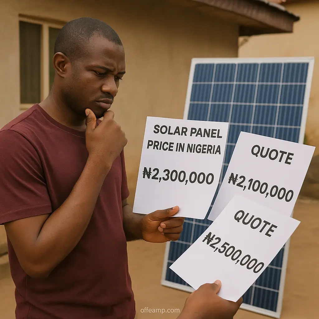Detailed breakdown of solar panel price in Nigeria for complete home systems ranging from small 1kW to large 5kW installations