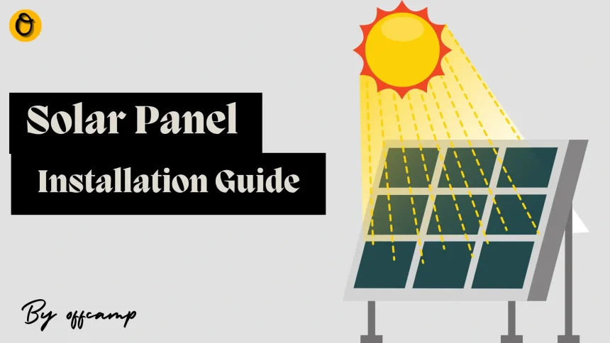 Detailed solar panel installation diagram showing the proper connection sequence between panels, charge controller, batteries and inverter