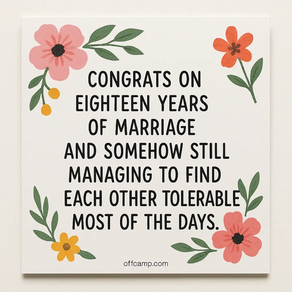 Happy 18th Wedding Anniversary Messages