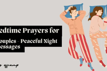 Beautiful bedroom setup with couples night prayer book for bedtime devotions