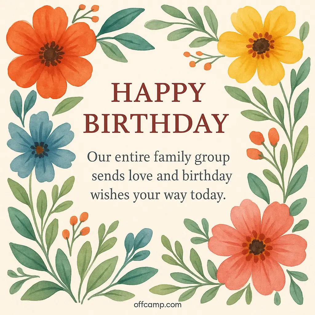 Family Group Birthday Wishes