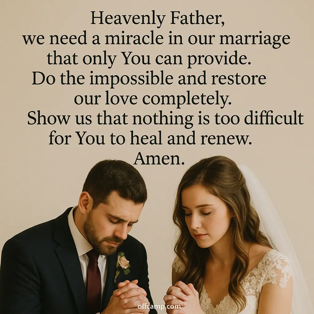Biblical healing marriage prayers with scripture verses for marriage restoration and reconciliation