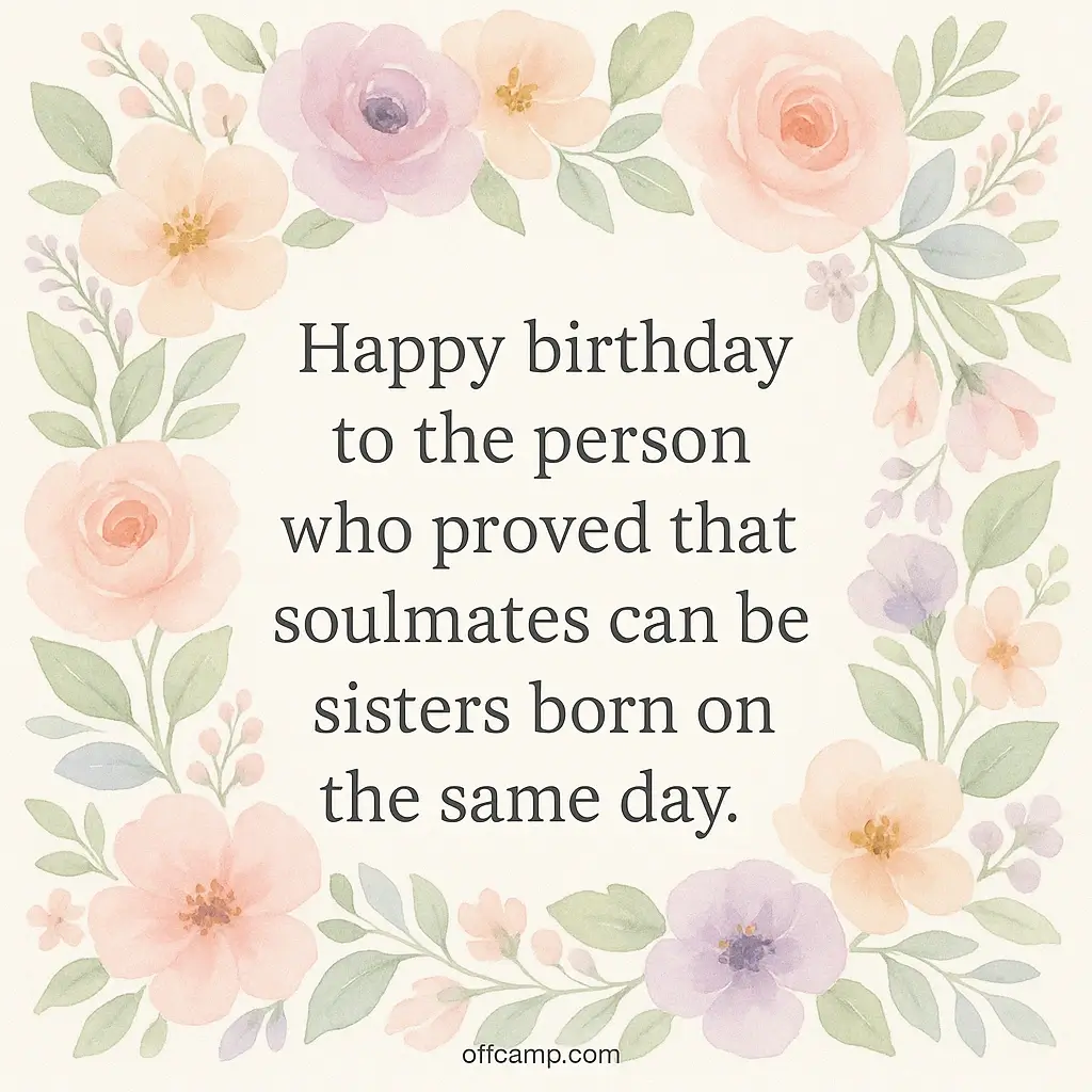 Twin Sister Bond Celebration Wishes