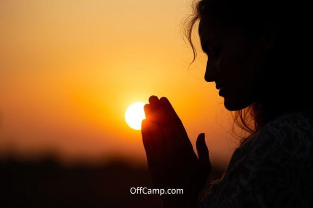 Beautiful good evening prayer for her written in elegant typography with romantic candlelight and flowers