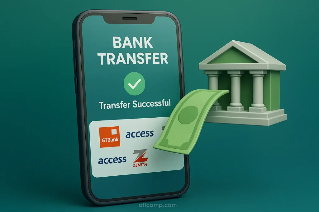 Nigerian bank transfer from gaming apps showing GTBank Access Bank Zenith withdrawal