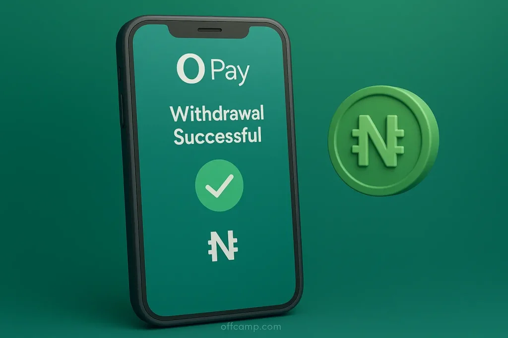 OPay mobile wallet interface showing instant cashout