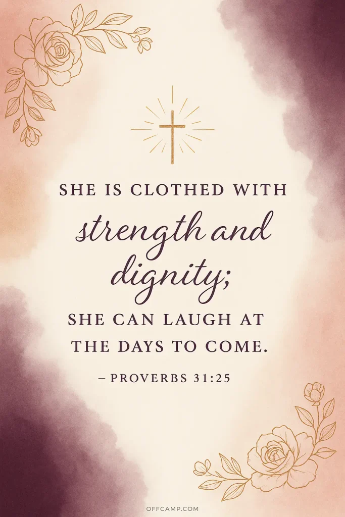 Prayer declaration card for daughter's strength and future confidence