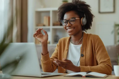 Online teaching platforms that pay Nigerians - teacher working from home