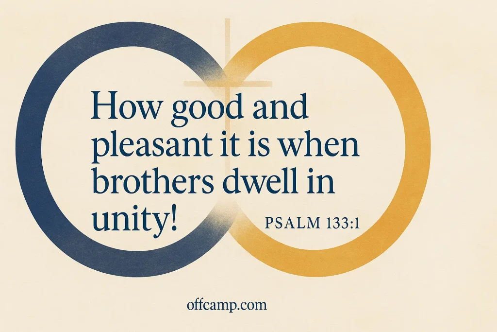 Prayer card with Psalm 133:1 about sibling unity and blessing