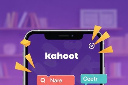 Smartphone showing Kahoot game interface with clever username options for students looking for kahoot names dirty but appropriate